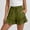 Green, variant on Kctiaxy Shorts for Women Solid Color Bow Elastic Waist Shorts Summer Trendy Loose Ruffle Shorts with Pockets