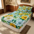 thumbnail image 3 of Erosebridal Vintage Green Floral Zipper Twin Comforter Sets with Fitted Sheet and 2 Pillowcases for Women Girls, Leaf Foliage Print Zipper Bedding Set, Black Reversible, 4 Pieces, 3 of 7