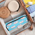 thumbnail image 6 of Hair Tools Storage with Heat Resistant Mat- Blue Shell Printed Curling Iron Travel Bag/Flat Iron Case for Women, 6 of 8