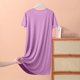thumbnail image 4 of mfyjkho Vestidos para mujer, Falda de manga corta para mujer, vestido fino y holgado de verano, camisón informal de color liso para casa Vestidos maxi para mujer xl, 4 of 4