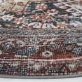 thumbnail image 3 of Safavieh Tucson Forrester Oriental Machine Washable Area Rug, Navy/Rust, 8' x 8' Round, 3 of 11