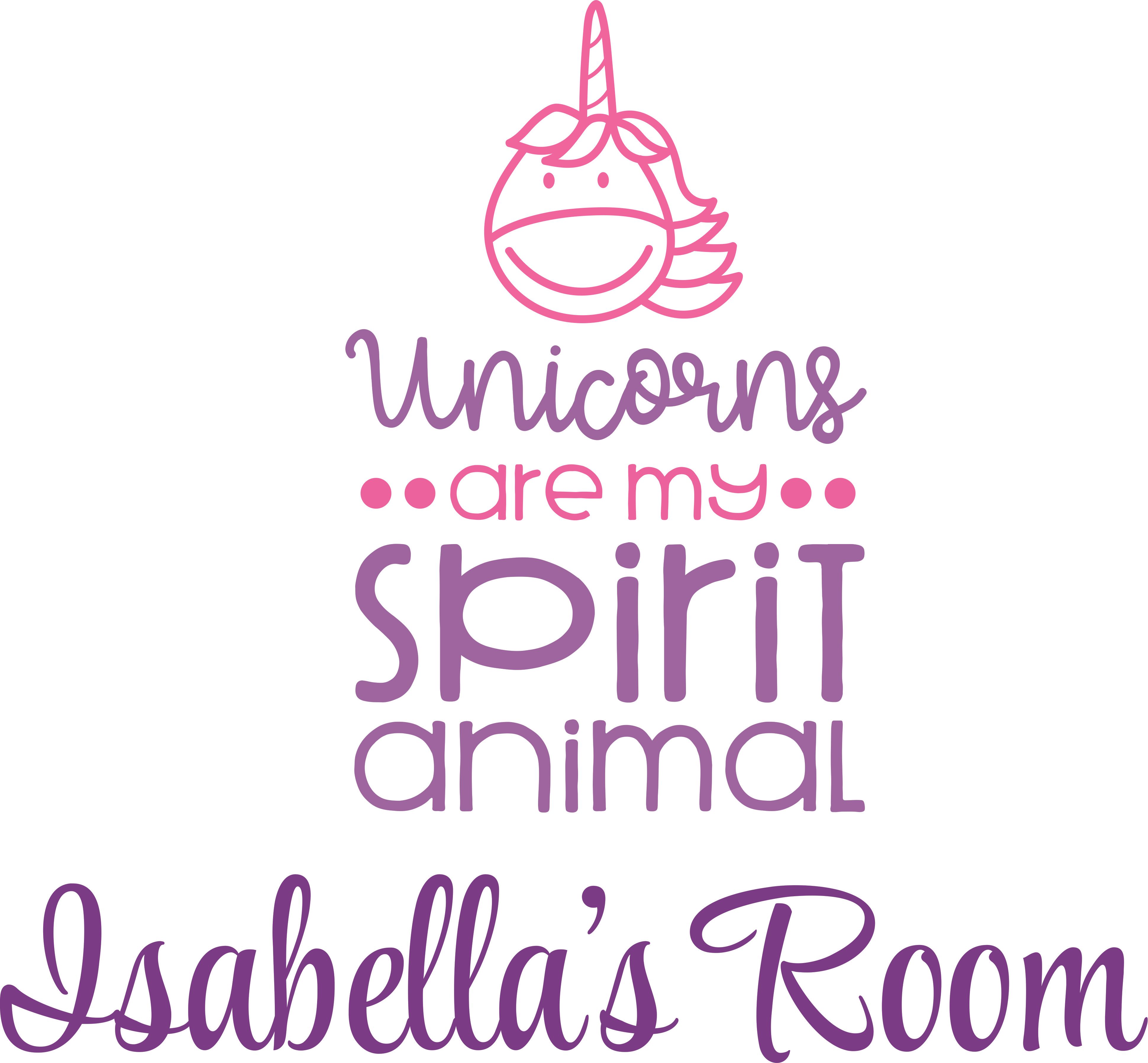 Unicorns Are My Spirit Animal Unicorn Customized Wall Decal Custom Vinyl Wall Art