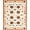 Ivory Brown Terracotta, Pattern 1, variant on ODIKA 6'x9' Washable Area Rug Non-Slip, Easy Care, Spotted Boho Border Abstract Inspired Patches Southwestern Symmetry for Family Room, Living Room, Master Bedroom
