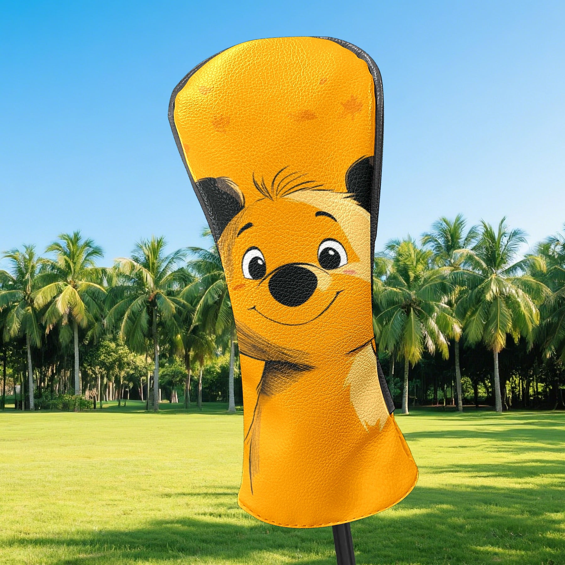 Golf Club Covers PU Leather Waterproof Head Covers for Fairway Woods Hybrids Cute Bear