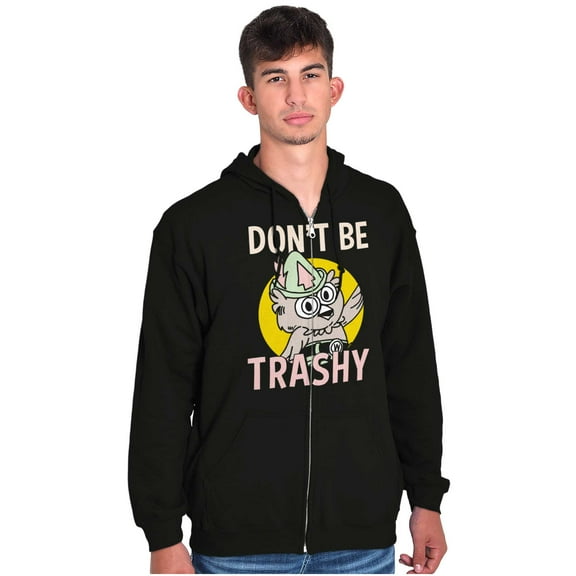 Woodsy Owl Don't Litter Retro Cartoon Zip Up Hoodie Men's Women's Brisco Brands S