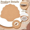 thumbnail image 4 of Pin Display Cork Board Shell Cork Brooch Board 0.5inch Thick Pin Board Wooden Bulletin Display Board Wall Mounted Cork Board for Brooch Pin Storage Office Home Decor 12x11Inch BurlyWood, 4 of 9