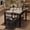 Rustic Gray 1+2, variant on Dining Table Set for 2 with Corner Protector, Wood Kitchen Table with 2 Upholstered Chairs, 3Pcs Kitchen Dining Room Table Set for Kitchen, Apartment, Dining Room, Rustic Gray