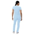 thumbnail image 2 of Adar Addition Go-Basic Scrub Set For Women - Slim V-Neck Scrub Top & Skinny Cargo Scrub Pants - A9200 - Sky Blue - 3X, 2 of 7