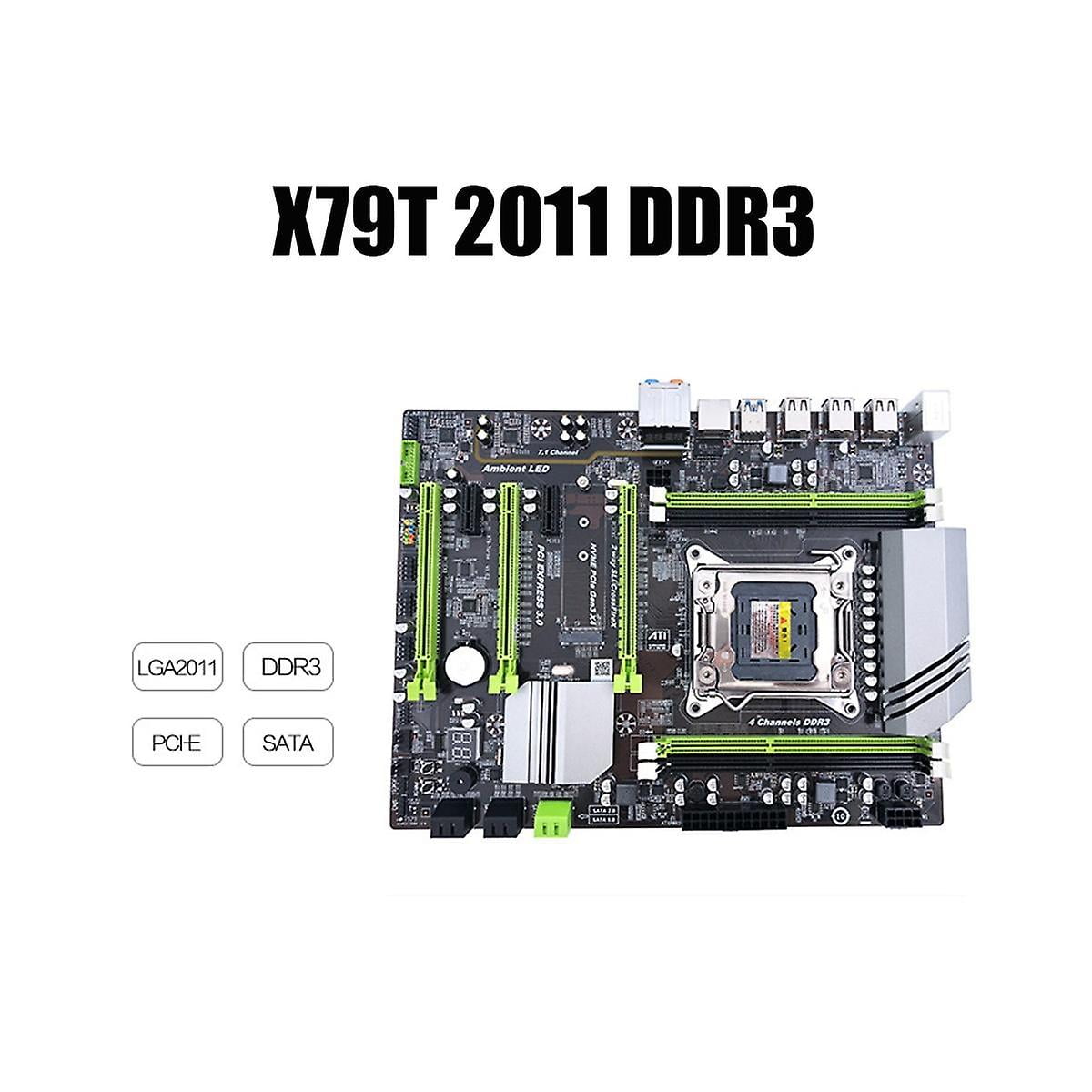 X79t Lga 2011 Cpu Mainboard Usb3.0 4 Ddr3 Motherboard Desktop Pc Computer Motherboard Walmart