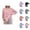 Pink, variant on Post Shoulder Surgery Shirts for Women 3/4 Sleeve Tear Away Side Slit Crewneck Chemo Port Adaptive Clothing