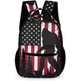 thumbnail image 1 of Bigfoot and American Flag Travel Laptop Backpack Durable Computer Bag Daypack for Men Women, 1 of 6