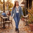 thumbnail image 3 of Agnes Orinda Women's Plus Size Long Sleeves Button Down Crew Neck Knit Sweater Cardigan 2X Gray, 3 of 8
