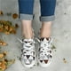 thumbnail image 4 of Zapatos de lona de corte bajo de fondo plano para mujer Zapatos planos casuales para estudiantes de versión perezosa de un pie Wmkox8yii FOPL2091, 4 of 9