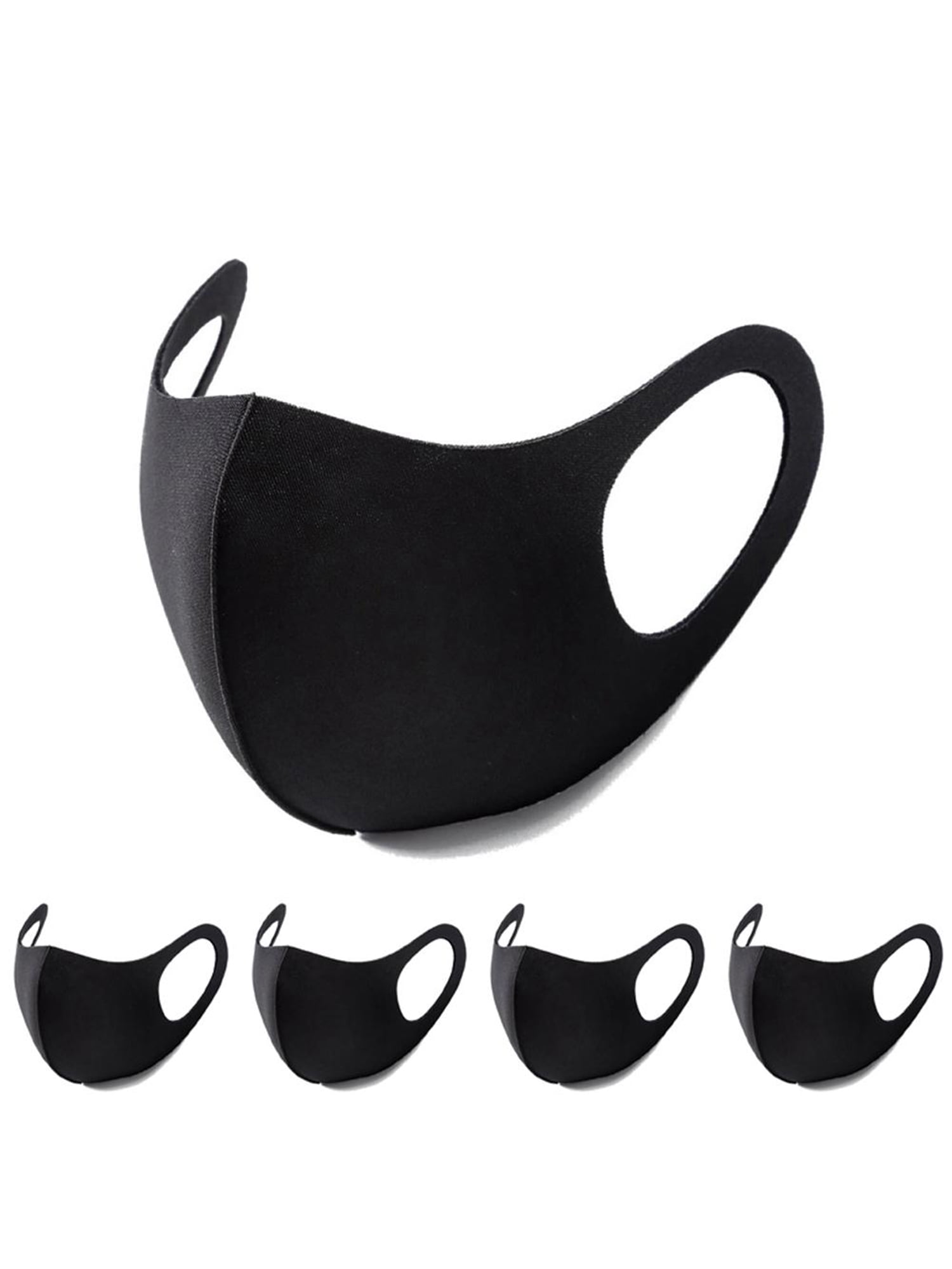 5pcs Mouth Cover Unisex Reusable Face Shield Breathable Cotton Dust Proof Windproof Cloth Mouths Covers for Outdoor Cycling Camping Travel 