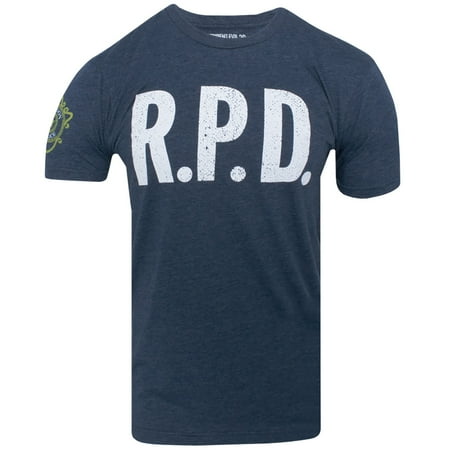 Evil Paintball Jerseys - Capcom Resident Evil R.P.D. Premium Fitted T-Shirt - Midnight Navy Heather