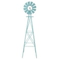 thumbnail image 2 of IVV 8ft Tall Outdoor Metal Windmill w/ Weather Vane for Garden Yard Decoration, Light Blue, 2 of 10