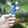 thumbnail image 1 of Muslady Handle Rattle Handbell Stick Percussion Instrument Toy with 3 Bells for Children, 1 of 8