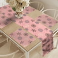 thumbnail image 2 of Ambesonne Winter Table Runner & Placemats, Different Snowflakes, Placemat 4 pcs + Runner 14"x72", Pale Pink and Dark Cocoa, 2 of 2