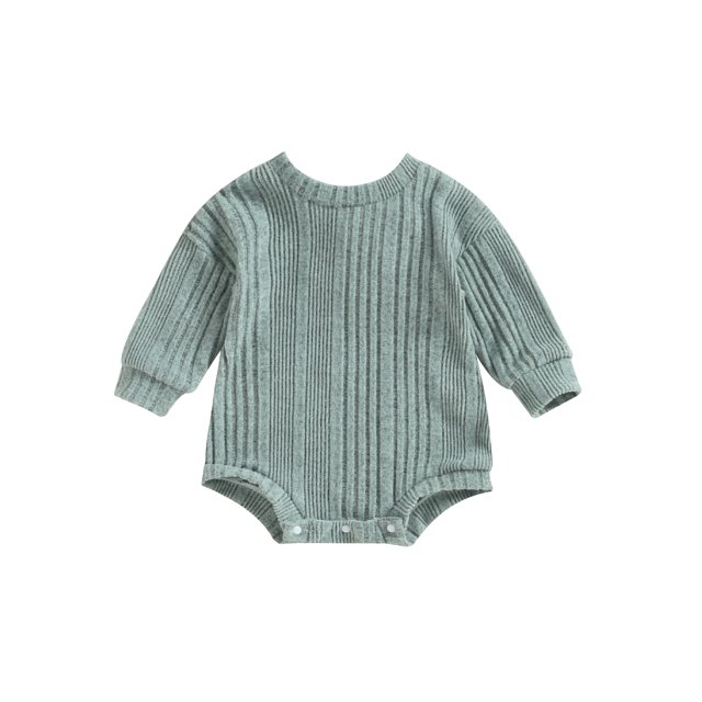 xiaxaixu Barboteuse d'Automne pour Bébé Manches Longues Col Rond Couleur Unie Tenue d'Hiver pour Nourrisson