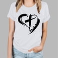 thumbnail image 2 of Blusas de Manga Corta para las Mujeres Imprimir Cuello Redondo Camiseta, Blusa Clásica Vintage para la Primavera Y el Verano, 2 of 4