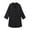 Black, variant on ITSAME Womens Robes Dress, Button V Neck Long Sleeve Solid Color Comfy Pajamas Homewear Black M