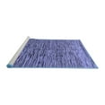 thumbnail image 2 of Ahgly Company Machine Washable Indoor Square Abstract Blue Modern Area Rugs, 4' Square, 2 of 4