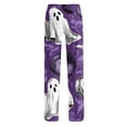 thumbnail image 6 of Fabrcox Halloween Woman Pajama Pants Pumpkin Ghost Witch Sleep Pants for Women Fall Winter Festival Comfy Lounge Pants Women Purple XL, 6 of 6