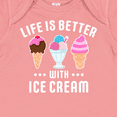 thumbnail image 4 of Inktastic Life is Better with Ice Cream Boys or Girls Baby Bodysuit, 4 of 5