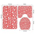 thumbnail image 3 of Red Christmas Deer and Gift Pattern Bathroom Rugs Sets 3 Piece,Toilet Cover Set,Absorbent Non Slip Bathroom Mats Sets with U-Shaped Contour Rug Toilet Rug Set, 3 of 5