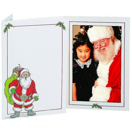 (20 pack) SANTA photo insert holiday folder frame for 5x7 prints sold in 20s - 5x7