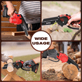 thumbnail image 2 of GPED Mini Chainsaw Cordless 6 & 8 Inch with 2 Battery, Oiler System Mini Power Chain Saw, Handheld Chain Saw With Security Lock, Small Electric Chainsaws For Wood/Trees Cutting, Red, 2 of 7