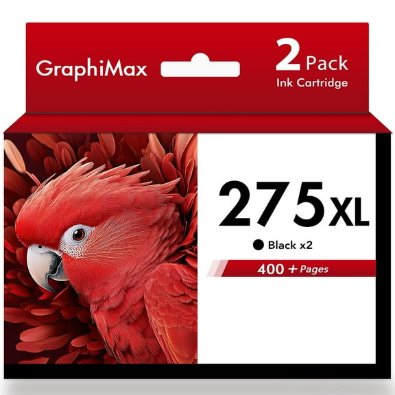 275XL Ink Cartridges for Canon Ink 275 and 276 for Pixma TS3522 TS3520 TS3500 TR4722 TR4720 TR4700 (2 Black)