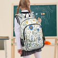 thumbnail image 7 of FORMRS School Backpack 17" Student Travel Bag with Laptop Compartment, Blue Floral, 7 of 7
