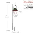 thumbnail image 4 of Alpine Corporation 9" x 36" Metal Holiday Lantern with Shepherd's Hook, Red, 4 of 13