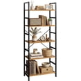 thumbnail image 3 of 5 Tier Bookshelf, Free Standing Wooden Bookcase with Open Storage Shelves with Metal Frame, Sturdy Shelf Organization Display Rack for Living Room, Bedroom, Home Office, 62.2" Tall, 3 of 8