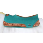 Horse 32 x 30 Western Contoured Wool Felt Therapeutic Saddle Pad Teal 39177TL
