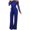 Blue, variant on Aoochasliy Womens Pants Clothes Ladies Casual Soft Off Shoulder Soft Up Jumpsuit Playsuit Wide Leg Romper
