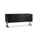 thumbnail image 5 of Pangea Home Alexa Modern Wood Veneer & High Polished Steel Buffet in Black, 5 of 7