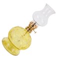 thumbnail image 2 of Lámpara de queroseno de vidrio vintage, lámpara retro, lámpara de aceite de vidrio decorativa, faroles de aceite, faro de Buda, iluminación de emergencia para uso interior, decoración de mesa, 2 of 8
