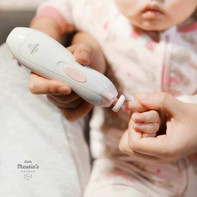 MelodySusie Rechargeable Baby Nail Trimmer - Electric Nail File With 6 Pads, Night Light, Quiet For Newborns & Toddlers (Purple)