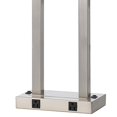 thumbnail image 4 of Benjara BM224709 60W x 2 Desk Lamp with Rectangular Shade & Power Strip, Silver & White, 4 of 5