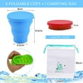 thumbnail image 5 of BORISCA 4 Pieces Collapsible Travel Cup, 200ML Collapsible Travel Tumbler Folding Silicone Cup for Travel Camping Hiking and Work, 5 of 7