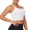 White, variant on LELINTA Women Seamless Stretch Bra Padded Removable Pad Crisscross Back Sports Yoga Fitness Bra Workout Tops, Black/ White/ Blue/ Purple