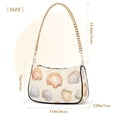 thumbnail image 3 of FORMRS Womens Shoulder Bag with Chain Strap Clutch Purse Cute Tote Handbag, Beige Seashell, 3 of 7