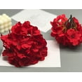 thumbnail image 7 of MORTTIC 9.5 inch Artificial Silk Red Hydrangea Wedding Bouquet (10 Count), 7 of 7