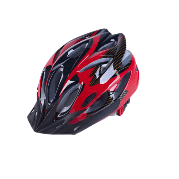 Casco De Bicicleta, lentes, máscara, luz Trasera, guantes Talla M Malubero Rojo