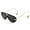 Black, variant on Oversized Aviator Sunglasses for Women With Earring Trendy Large Big Double Bridge 2025 Designer Ladies Shades