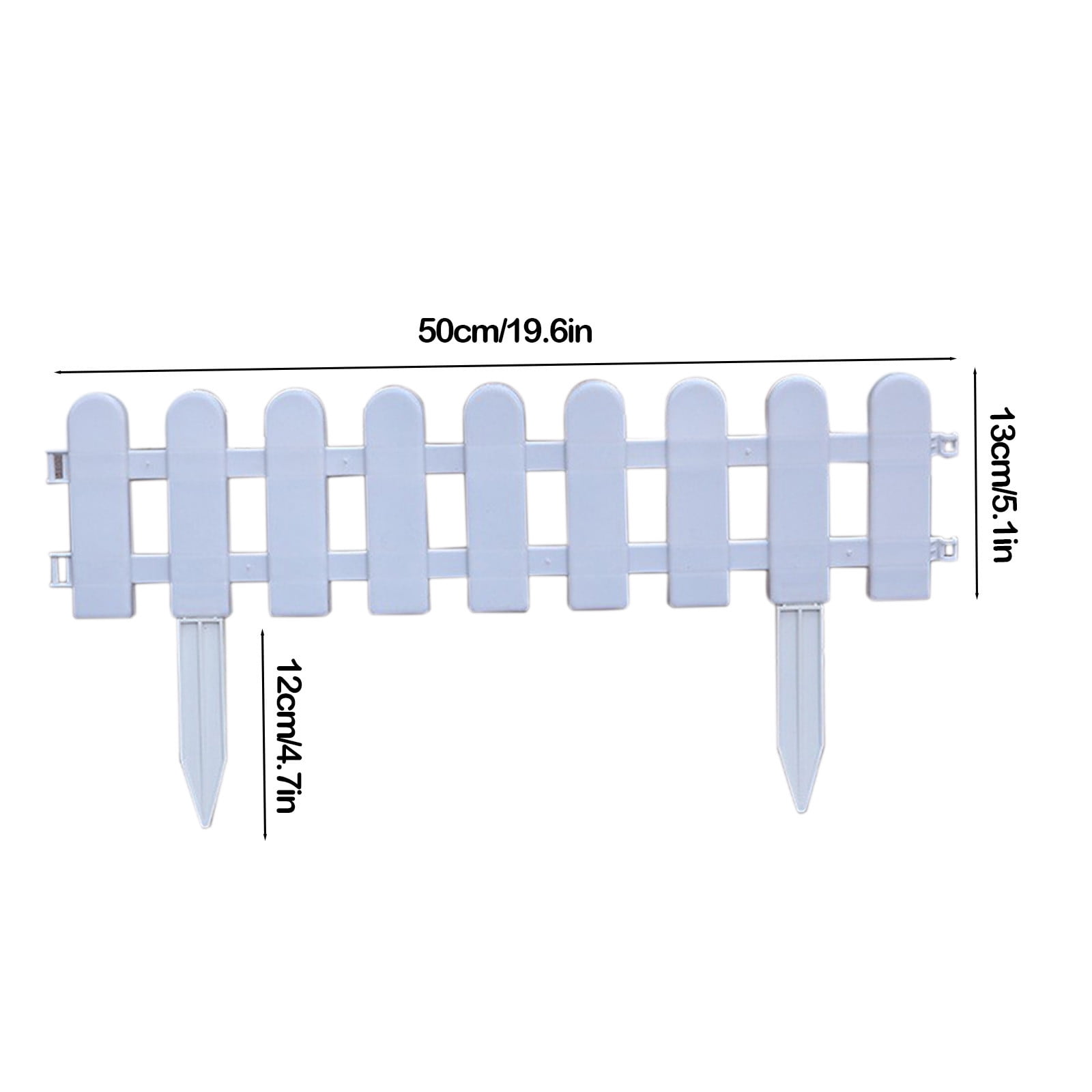 Plastic White Fence Decorative Garden Hedge Patio Border Outdoor Lawn Edging(A)