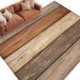 thumbnail image 6 of Farmhouse Beige Brown Area Rug 5x8 Washable Rug Non Slip Vintage Wooden Striped Large Area Rug Soft Stainresistant Indoor Floor Carpet for Living Room Bedroom Home Office Dining Room Nursery, 6 of 8