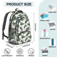 thumbnail image 4 of Tractor and Harvesters Gray Pattern Backpack for School, Cute School Bag with Adjustable Shoulder Straps and Padded Back, 16.9"x12.6"x5.9", 4 of 4